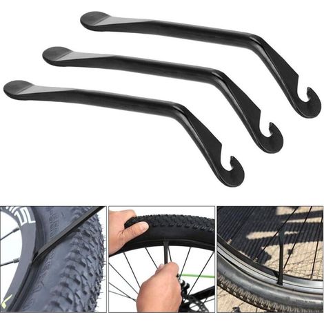 3 Pièces Levier de Pneu de Vélo Levier de Pneu en Acier au Carbone Trempé Réparer le Tube de Vélo (1/5)
