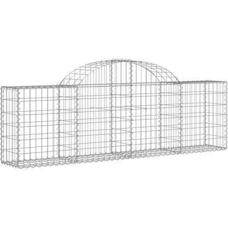 Panier de gabions arqué 200x30x60/80 cm Fer galvanisé