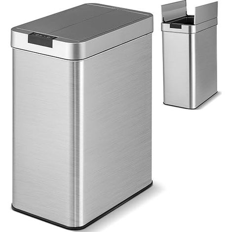 50L Automatic Sensor Garbage Can with Stainless Steel Frame (1/5)