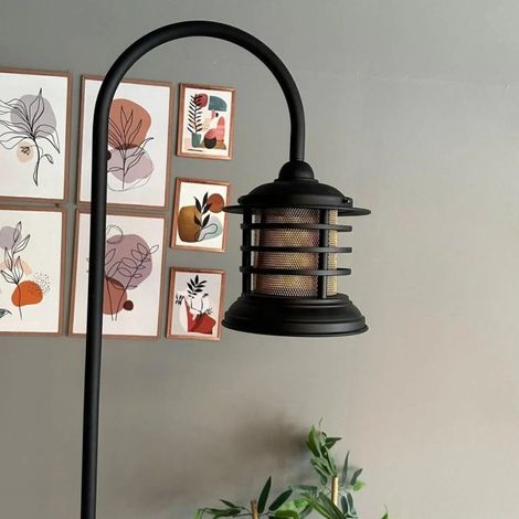 Lampadaire Métal Moderne E27 Largeur 21 cm Abat-jour Réglable Tablette Variateur (1/5)