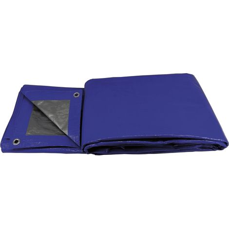 Industrie Schutzplane - Gewebeplane mit Ösen wasserdicht 180g 3x4m, blau