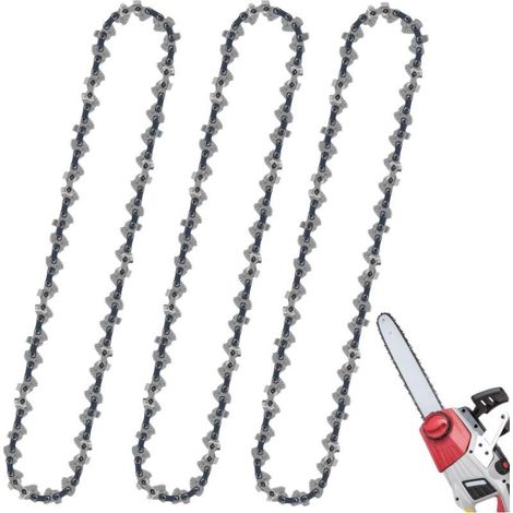Set di 3 catene di ricambio da 8 pollici, mini catena di ricambio per motosega, mini lame per motosega, catena di ricambio per motosega da 8 pollici, 45 maglie di trasmissione (1/5)