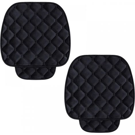 Black 2 Pieces Velvet Car Seat Cover,Car Seat Cover,Comfort Car Seat Cover,Universal Car Seat Cover,Front Car Seat Protector (1/5)
