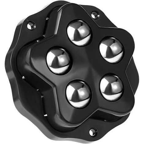 A 4 pcs roulettes pour meubles.4 roulettes à 5 billes chacune, capacité 300KG, avec adhésif et vis. Roue mobile universelle 360, roulette de meuble pour charges lourdes, couleur noir (1/5)