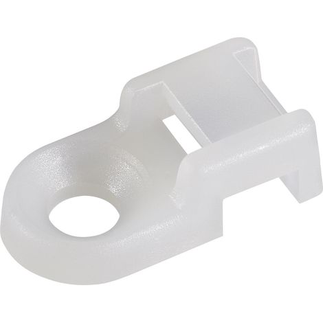 Embase de fixation Plage de Ø du faisceau: 9 mm (max) TRU COMPONENTS TC-HC0R203 1593054 blanc 1 pc(s (1/2)