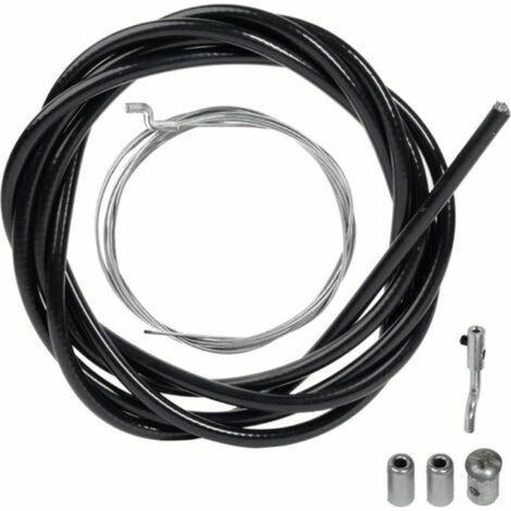Câble d'Accélérateur pour Tondeuse à Gazon 1.5mm. avec Embout en Z et Serre Câble Kit de Réparation Universel pour Débroussailleuse et Motoculteur​