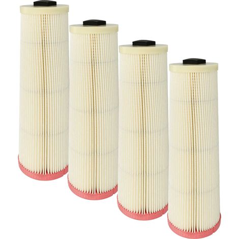 vhbw 4x filtre remplacement pour Dustcontrol 42027 pour aspirateur - filtre HEPA orange / blanc (1/4)