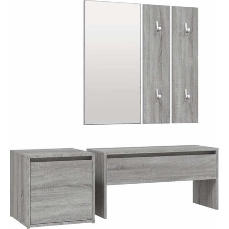 Maison Exclusive - Garderoben-Set Grau Sonoma Holzwerkstoff (1/5)