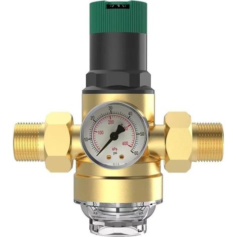 Double Joint Brass Pressure Reducer, Pressure Reducer, Double Joint Pressure Regulator 3/4 Inch DN20 (1/4)