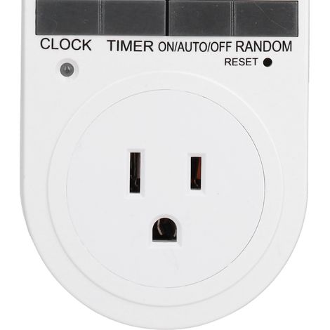 Intelligenter digitaler 7-Tage-/24-Stunden-Elektrozeitschalter – Steckerzeitschalter mit LCD-Display und 2200-mAh-NiMH-Akku für Lampen, Ventilatoren und Haushaltsgeräte (1/5)