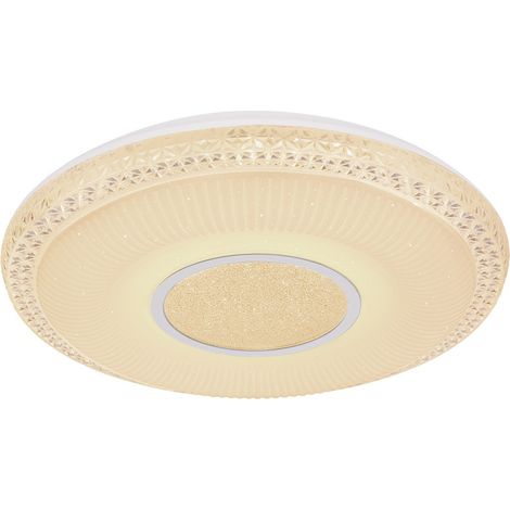 Globo - plafonnier - Klemens - blanc - métal - Ø 50cm - LED - (1/5)