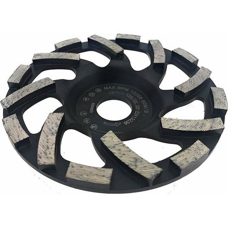 Meule Diamantée - 125 mm - Pour Béton Pierre Marbre Granit - Double Couronne Segmentée - Usage Sec Ou Humide - 1 Pièce (1/5)