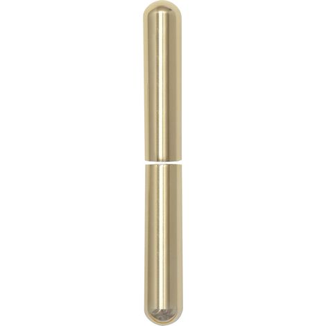 Zierhülse aus Aluminium  Aufsteckhülse vermessingt für Einbohrbänder  Band ø 15mm, Bandhöhe 112mm, oben + unten