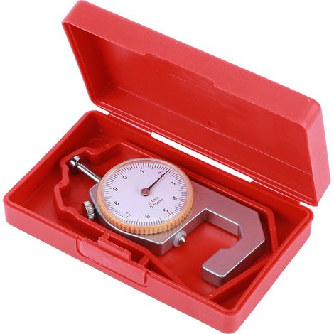 Jauge d'épaisseur argentée, portable et précise, pour la mesure de bijoux, cuir et planches, avec tête conique de 0 à 10 mm (1/5)