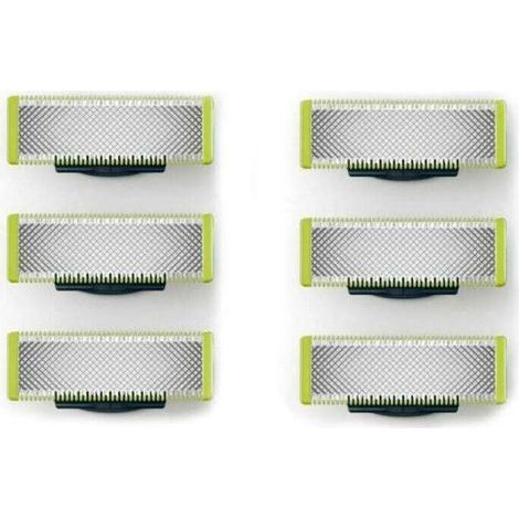 Cuchillas de repuesto OneBlade para maquinillas de afeitar/recortadoras – Acero inoxidable duradero, para afeitar, cortar y dar estilo – Paquete de 6 (1/4)