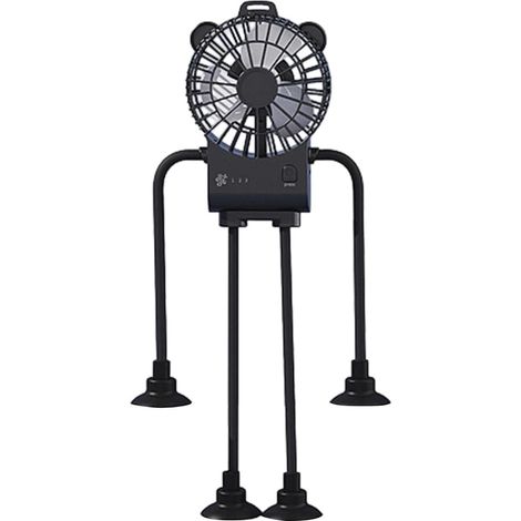 Ventilateur de table,Brasseur d'Air en Forme de Robot Silhouette à Trois Vitesses avec Ventouse,Ventilo de Chevet pour Bureau Voyage Chambre à Coucher Camping Travail Chevet et Maison (1/5)
