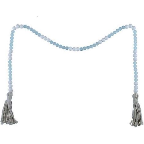 Verträumte blaue Perlengirlande, beliebte Fotowanddekoration, Accessoire für Heimpartys, Fensterfransengirlande, Baumwollseil.