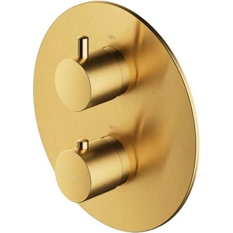 OMNIRES Y - Mitigeur thermostatique encastré, 2 sorties, doré brossé Y1236ROGLB (1/2)