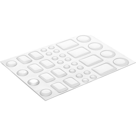 INOFIX Paracolpi Adesivi a Goccia Multiforme Trasparente