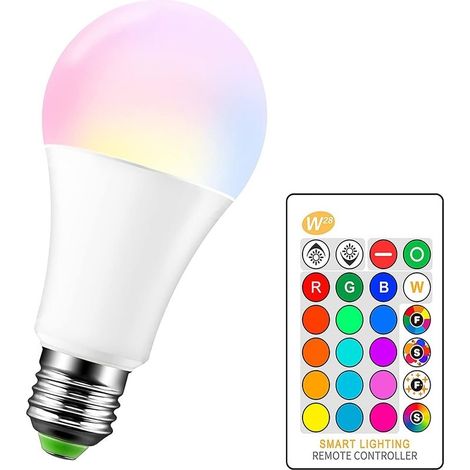 10W RGBW LED Ampoule E27 Changement de couleur Atmosphere éclairage LED lampe Party Bar KTV Lumières Décoratif mode Strobe Fade flash RVB + blanc chaud (1PCS) (1/5)