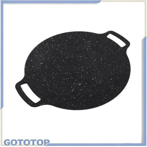 Fdit Pan de grill coréen Poêle à Griller Coréenne Maifan Stone Antiadhésive Et Résistante Aux jardin plancha 32 cm / 12,6 30 cm (1/5)