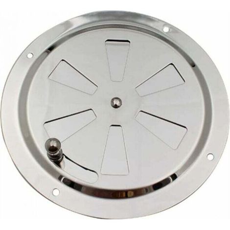 125mm Grille d'aération circulaire, bouches d'aération réglables entrée et sortie d'air en inox (1/4)