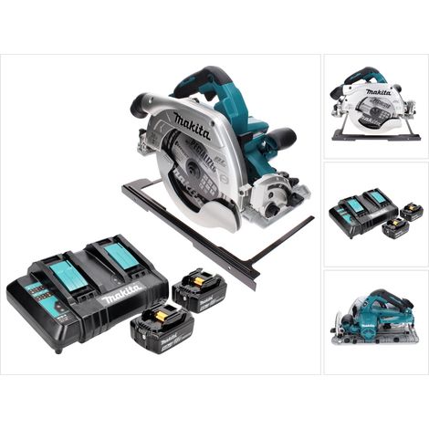 Makita DHS 900 CT Akku Handkreissäge 36 V ( 2x 18 V ) 235 mm Brushless + 2x Akku 5,0 Ah + Doppelladegerät (1/5)