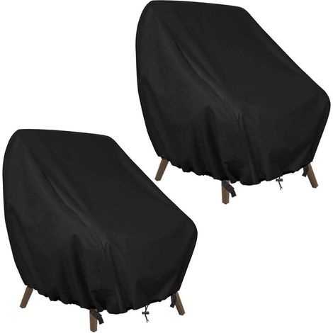Schutzhülle Gartenstühle 2-teilig 89x97x74cm wetterfest Oxford-Gewebe (1/5)