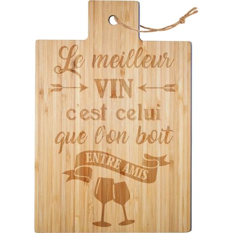 Planche à découper Le Meilleur vin en bambou alimentaire