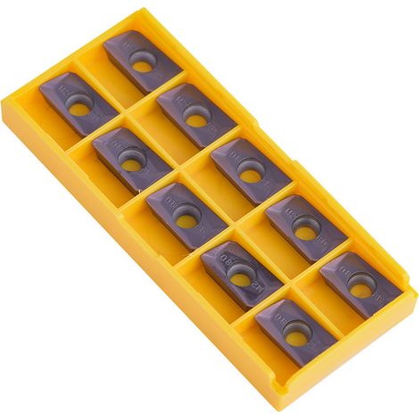 10 plaquettes de coupe en carbure CNC pour tour, avec coffret. (1/5)