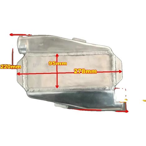 Intercooler universal de aluminio, tamaño del núcleo 235 mm x 95 mm, entrada/salida de 63 mm, diseño ligero. (1/5)