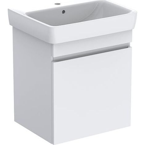 Meuble sous vasque+vasque céramique Geberit Renova Plan 700x616x480 mm blanc (1/2)