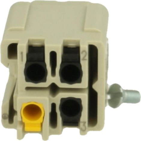 HARTING Han 3A Buchseneinsatz (F) Quick-Lock-Anschluss, 3-polig+PE 230V/400V, 10A - 1 Stück (1/3)