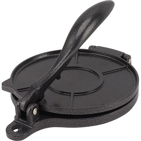 Presse à tortillas - Appareil à roti - Machine à tacos - Presse à tortillas manuelle en alliage d'aluminium - pour la préparation de crêpes et de tartes - 20 cm (1/5)