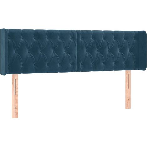 Maison Exclusive - Cabecero de terciopelo azul oscuro 147x16x78/8 (1/5)