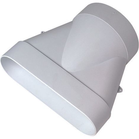 Aldes – Raccord VMC PVC mixte – Réduction Ø125-60x200 mm – Évacuation air femelle/femelle – Conduit ventilation pour espaces confinés