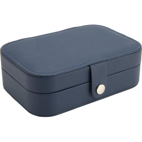 Small Jewelry Box, Travel Jewelry Case, Portable Storage Container with PU Leather Exterior and Pearl Fleece Interior, Ideal for Rings, Earrings, Necklaces (1/5)