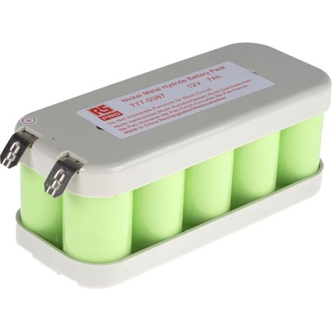 Bloc batterie rechargeable RS PRO 12V NiMH 7Ah D x 10 ( Prix pour 1 ) (1/3)