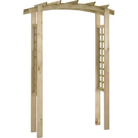 Maison Chic – Arche de jardin en bois de pin imprégné – Dimensions 150 x 50 x 210 cm – Résistante à la pourriture – Support pour rosiers et plantes grimpantes