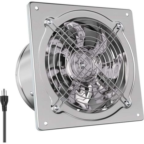 6-inch Stainless Steel Air Extractor Fan – Quiet Wall Fan for Kitchen, Bathroom, Bedroom