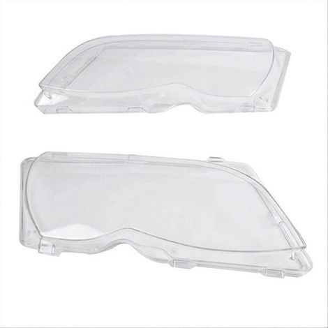 Cache-phares compatible avec BMW Série 3 E46 Berline (2002-2005), pour 320i, 325i et 330i, paire gauche et droite, en polycarbonate avec revêtement UV. (1/5)