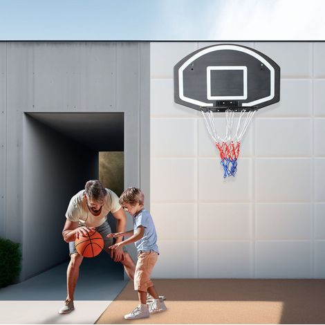 Wand-Basketballkorb mit Brett 72,39 x 45,72 cm, schwarz OKMYHOME (1/5)