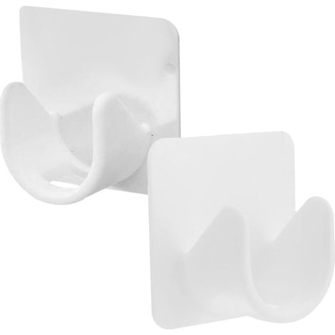 Supports de tringle à rideau douche (lot 2) adhésifs en plastique (1/5)