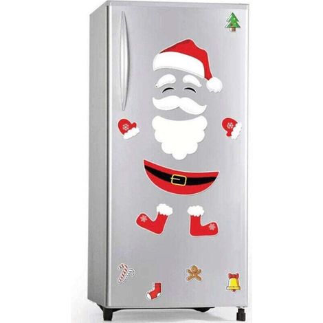 17-teiliges Magnet-Sticker-Set mit Weihnachtswichteln, Kühlschrankmagnet mit Weihnachtsmann, niedliches Weihnachtsmagnet-Set, für Kühlschrank, Tür, Büro – Crezuo (1/3)