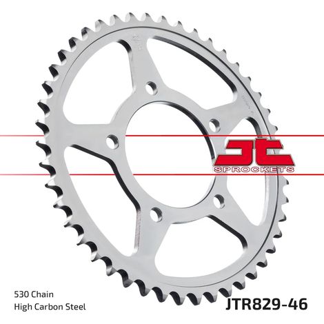 JT R829-46 Stahl-Kettenrad hinten, 46 Zähne, Größe 530 (1/2)