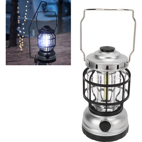 Lanterne de Camping Rétro Portable avec Poignée, Éclairage d'Urgence pour Extérieur et Maison (1/5)