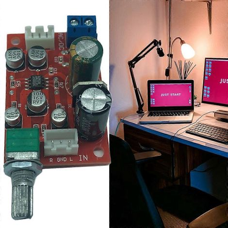 Alimentation pour sortie CC 8-24 V, préamplification réglable AD828 (1/4)