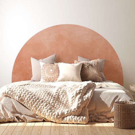 Stickers tête de lit - Couleur tendance - 160 x 130 cm - Pour lits (120 à 140 cm) - Adhésif MAT (1/2)