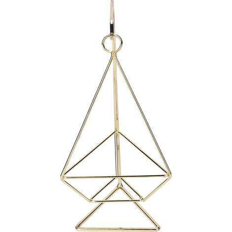 Support Plantes Suspendu En Fer Forme Pyramide Style Rustique Pour Tillandsia Décoration Intérieure Lot De 1 (1/5)
