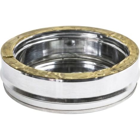 MAKA Tappo Scarico Condensa Canna Fumaria Doppia Parete Aria Inox Inox Ø 200 mm (esterno 250) (1/5)